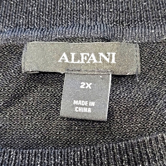 Sz 2X Alfani Crewneck Shine Sweater Created for Macy's - Picture 6 of 6